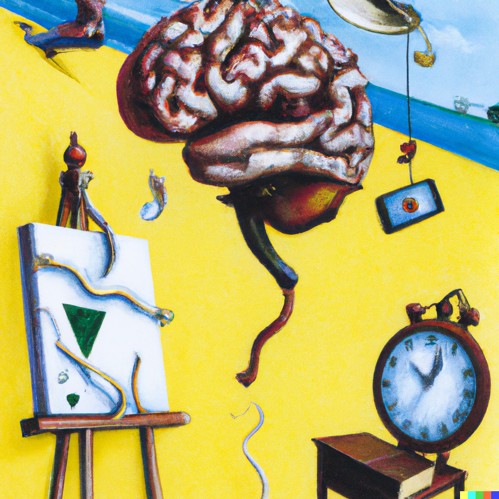 DALL·E 2022-11-14 13.17.10 - A Dali-styled painting of brain hacks for faster learning
